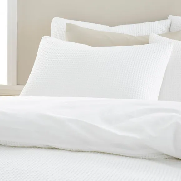 Ashton Waffle 100% Cotton Duvet Cover & Pillowcase Set 2