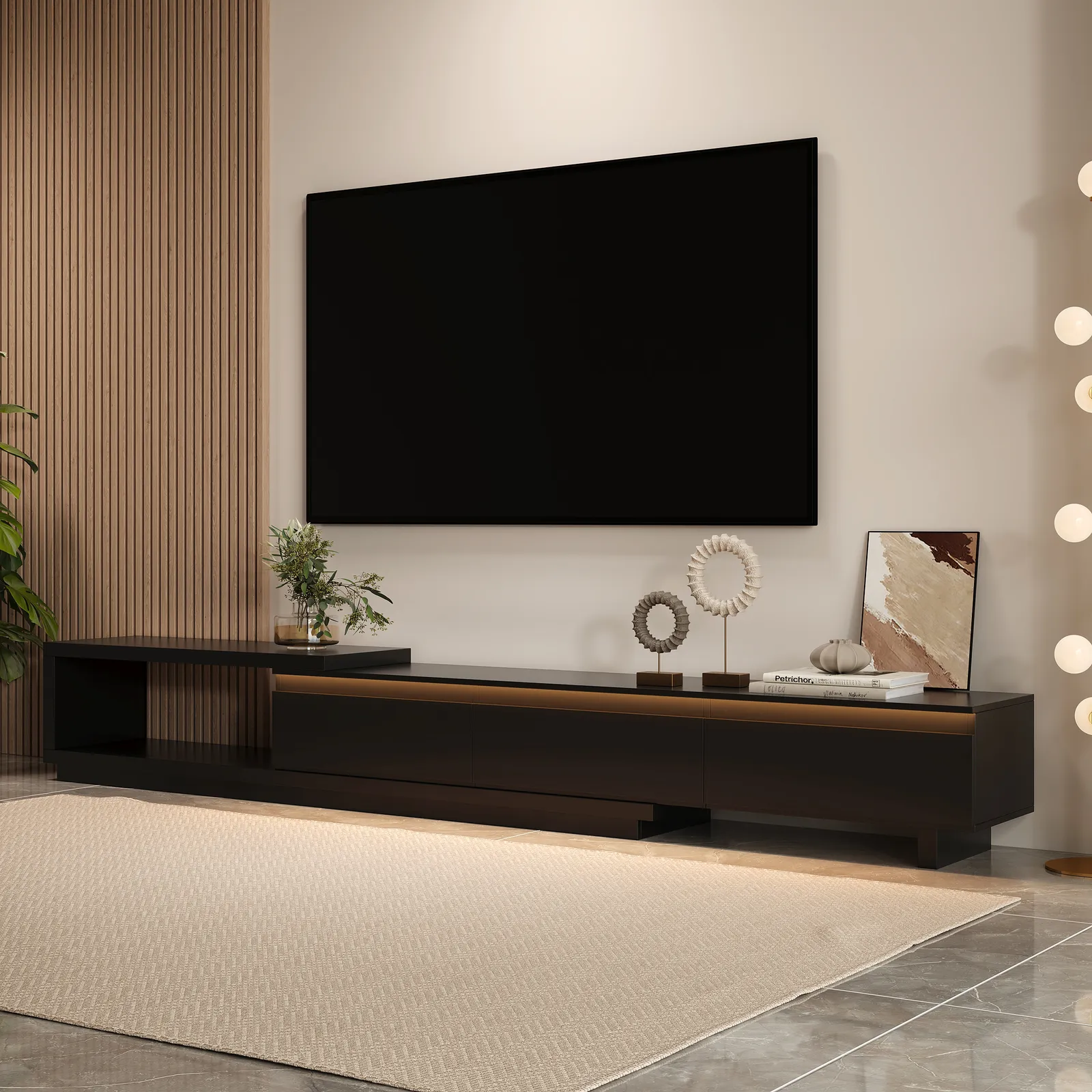 Quoint Extendable TV Stand with 3 Drawers 180 cm - 255 cm