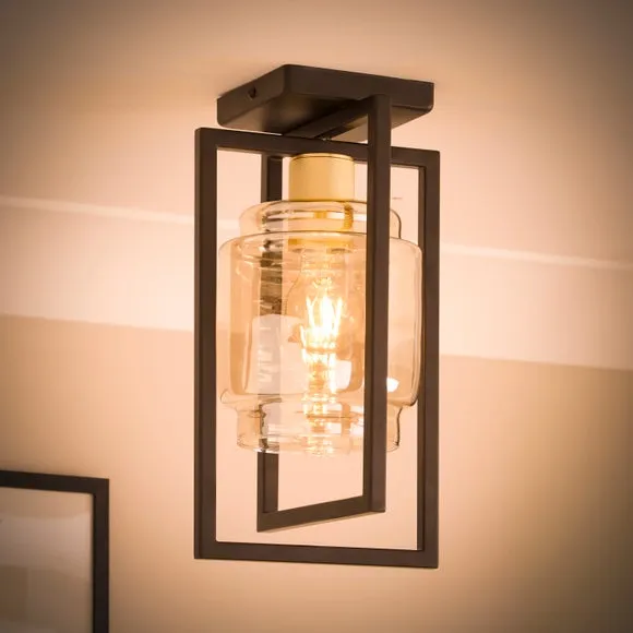 Seattle Industrial Flush Ceiling Light 2
