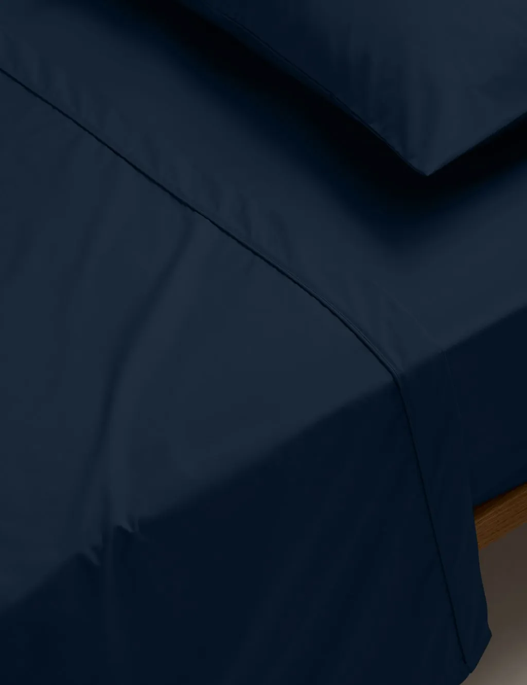 M&S Egyptian Cotton 230 Thread Count Flat Sheet Navy