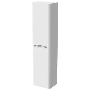 Wickes Malmo Gloss White Wall Hung J Pull Tower Unit - 1600 x 400mm