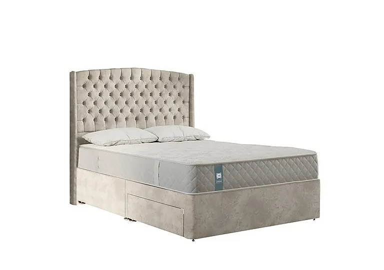 Waltham 2 Drawer Divan Set - King Size - Velvet Dove