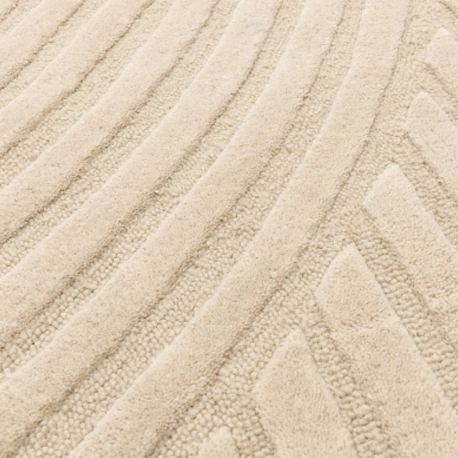 Curvone Sand 120X170Cm Rug, Square, Neutral Wool | W120cm | Barker & Stonehouse 4