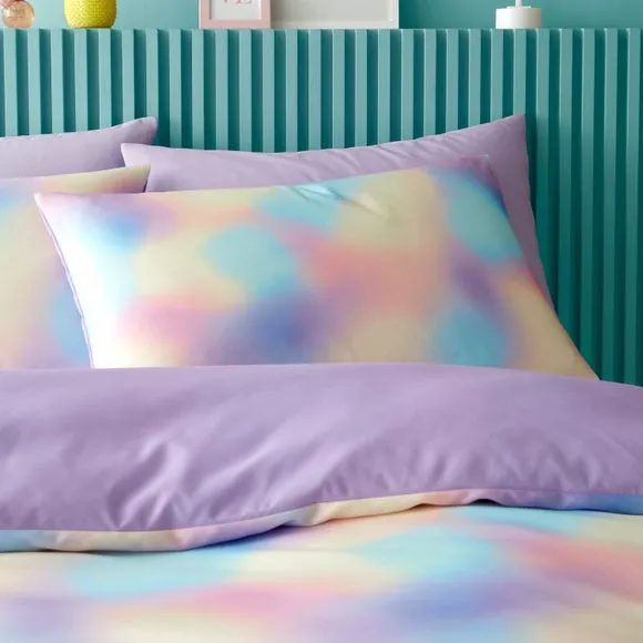 Iridescent Satin Reversible Duvet Cover and Pillowcase Set 2