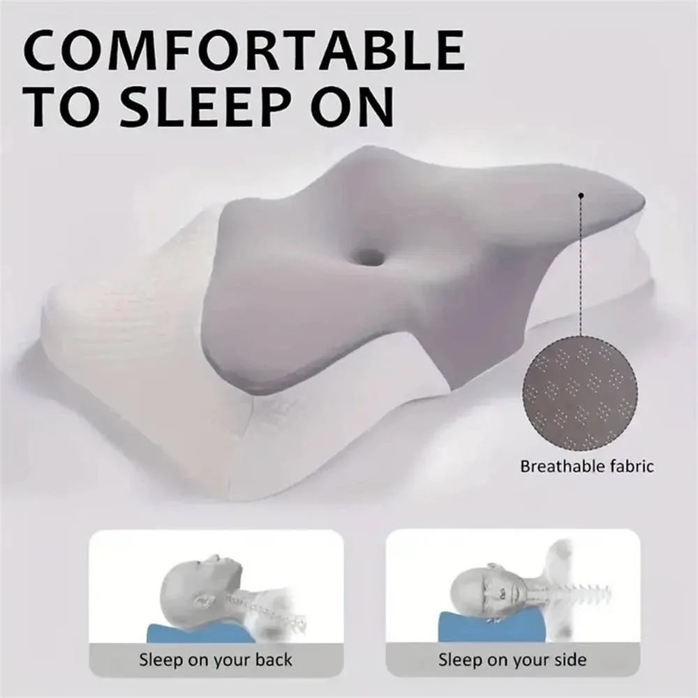 SPETLEK Ergonomic Memory Foam Pillow in Grey