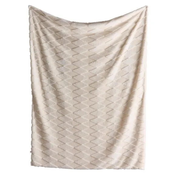 Appletree Cosy Diamond Boucle Throw Blanket 150cm x 200cm 2
