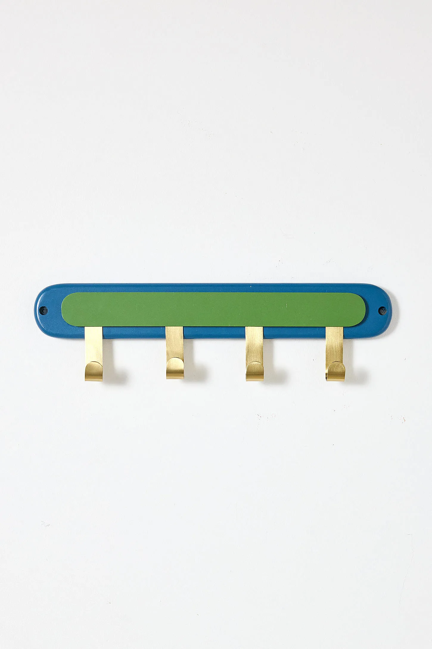 Green & Blue Two-Tone Metal Wall Hook - Green 2