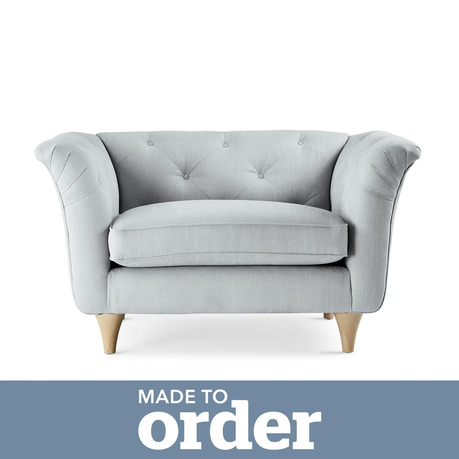 Jaipur Snuggle Chair Brushed Plain Fabric Grey