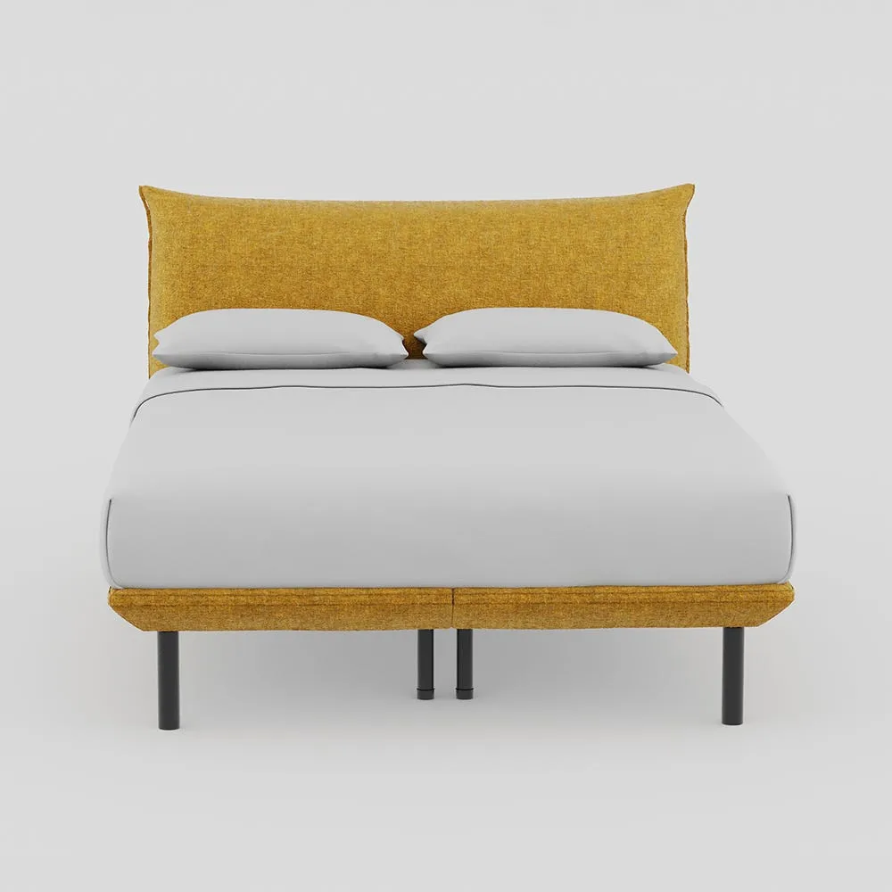Heal's Aria Bed King Nova Velluto Corn Slats Black Feet 1