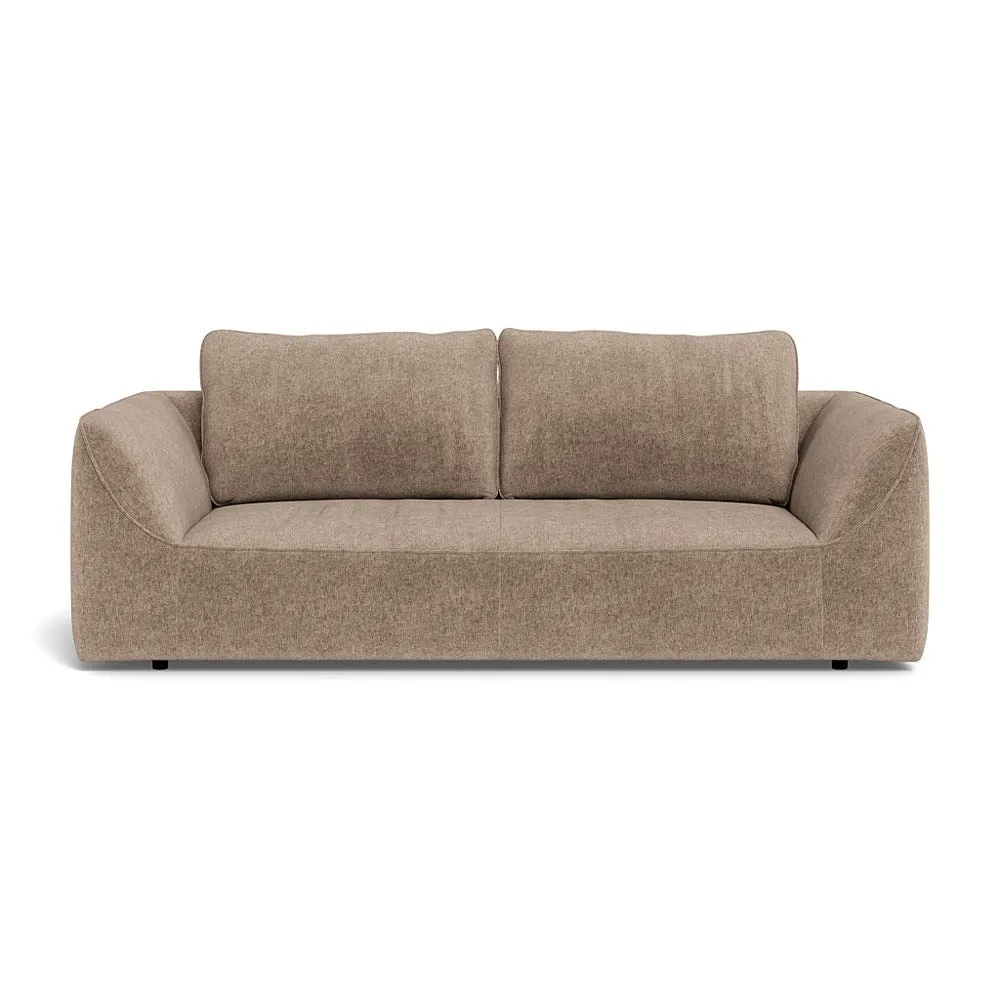 Heal's Morven 3 Seater Sofa Boucle Velvet Rocky Black Feet 1