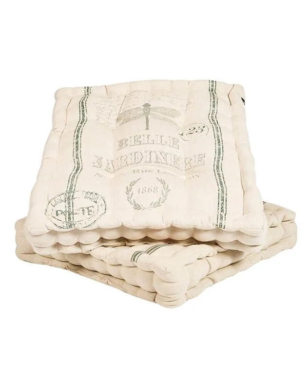 Dibor Set of 2 Belle Jardinere Green Summer Outdoor Garden Box Cushion W40 x L40cm in Grey 2
