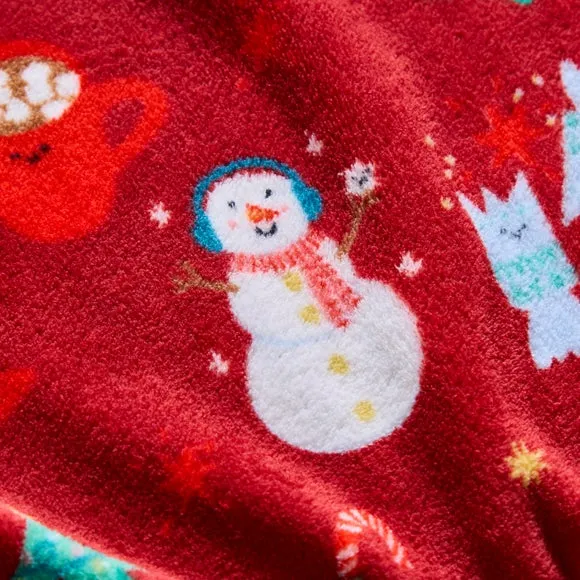 Santa Snowman Fleece Throw Blanket 130cm x 170cm 2