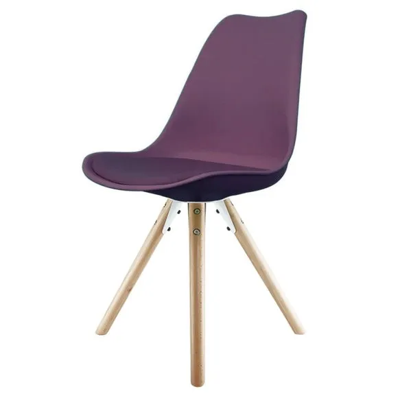 Fusion Living Soho Plastic Dining Chair with Pyramid Legs 2