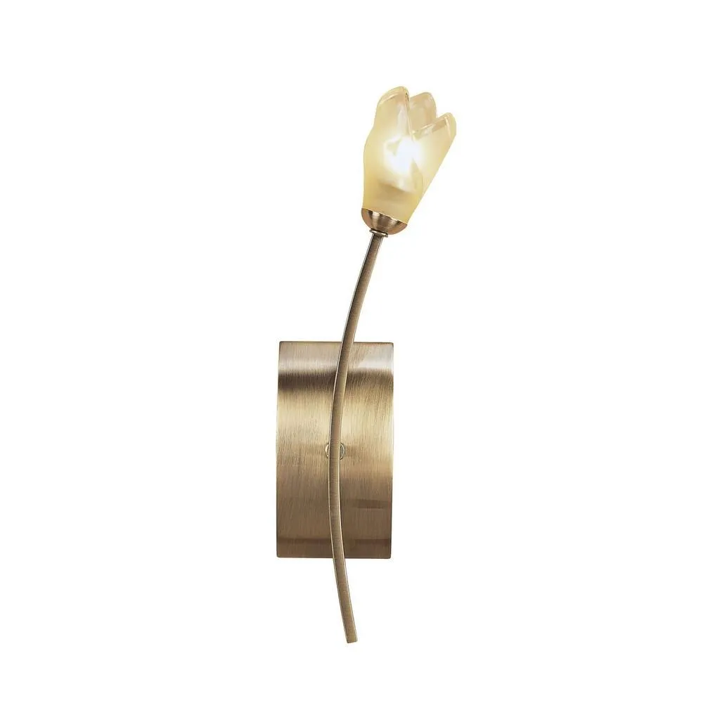 Netlighting Pietra Wall Lamp Switched 1 Light G9 Antique Brass in Gold