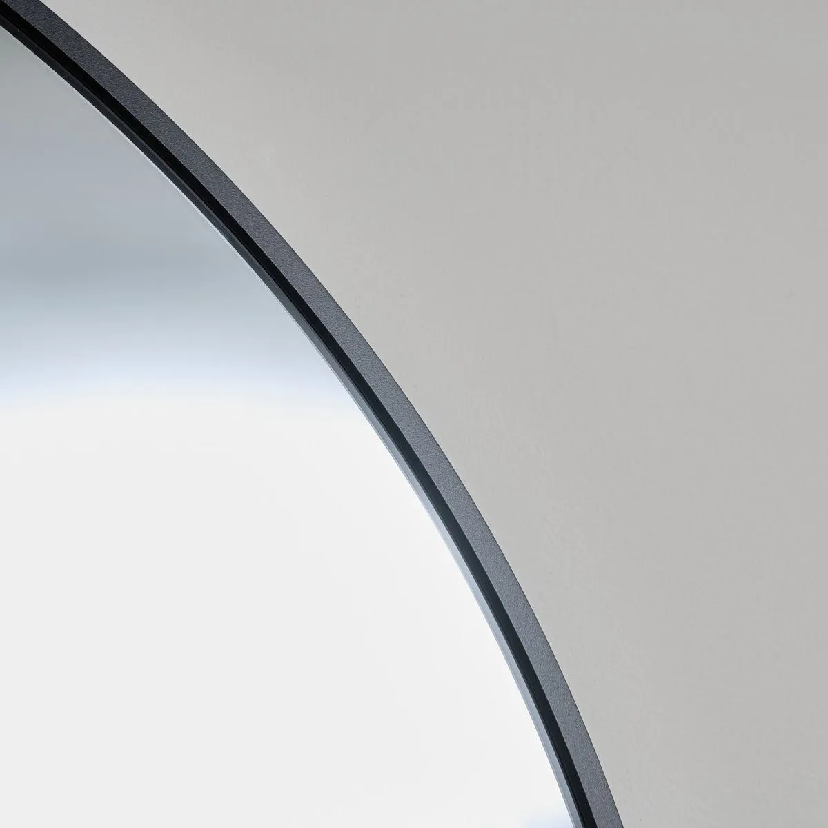 Melody Maison Large Black Arched Wall / Leaner Mirror - 180cm X 80cm 2