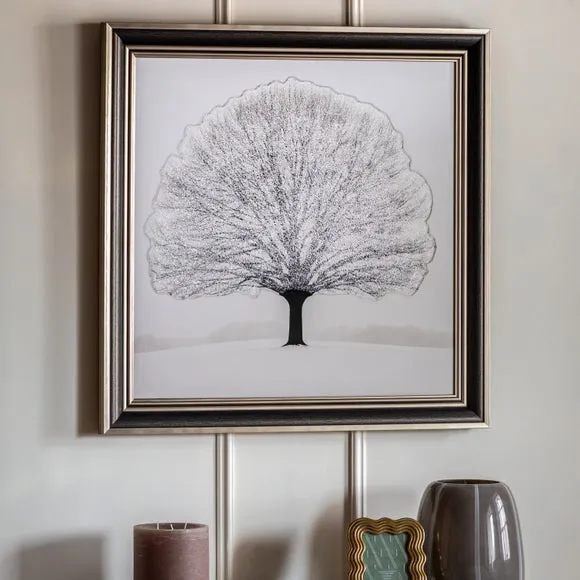Cedar and Sage Tree Silhouette Framed Print