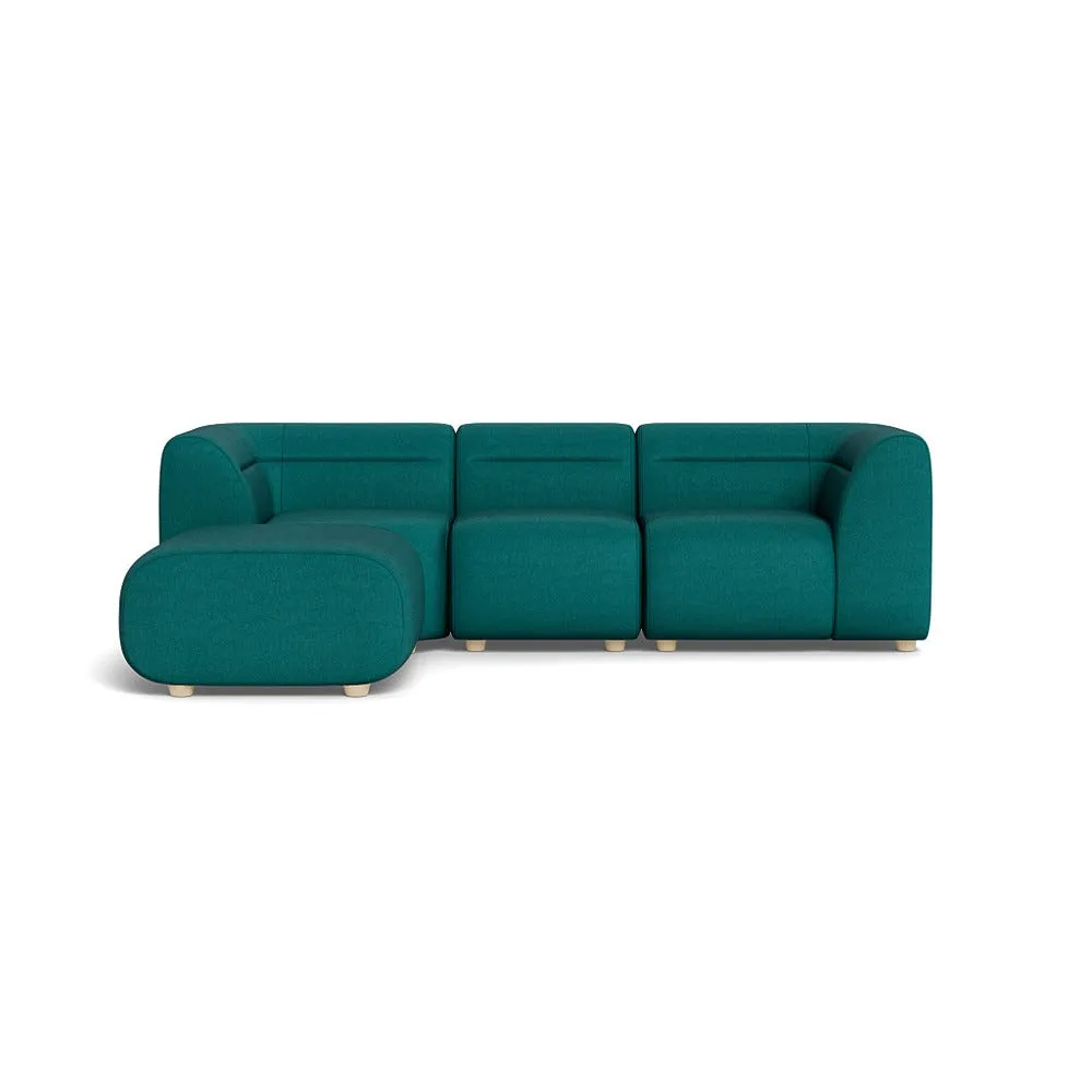 Heal's Lilli Left Hand Facing Corner Sofa Brushed Cotton Pine Natural Beech Feet 1