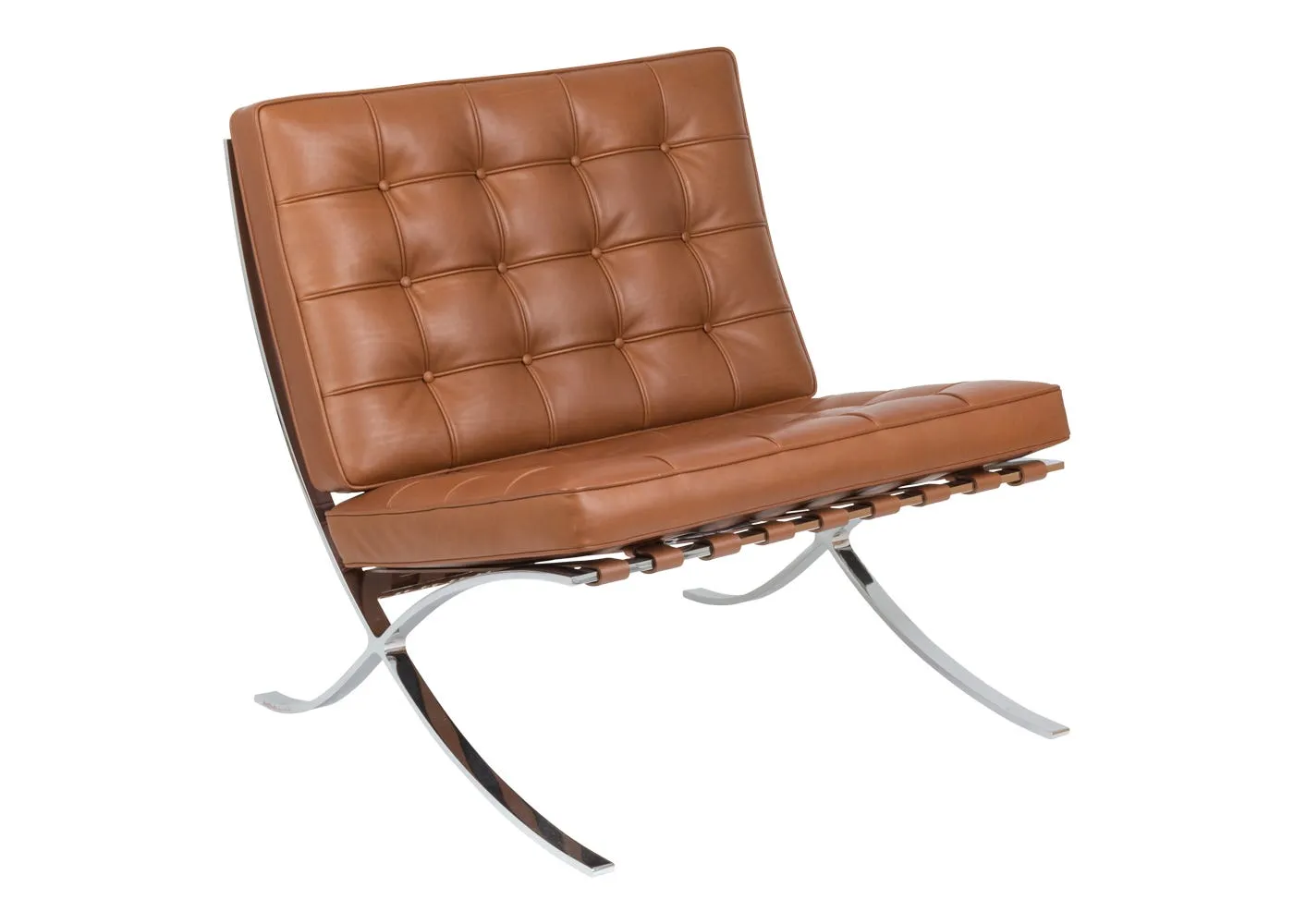 Knoll Barcelona Relax Chair in Venezia Cognac Leather 1