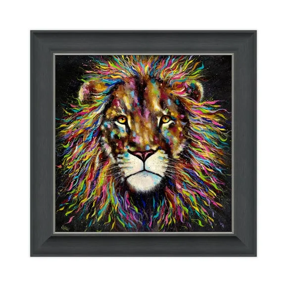 Artko Colourful Lion by Louise Luton Framed Print 3