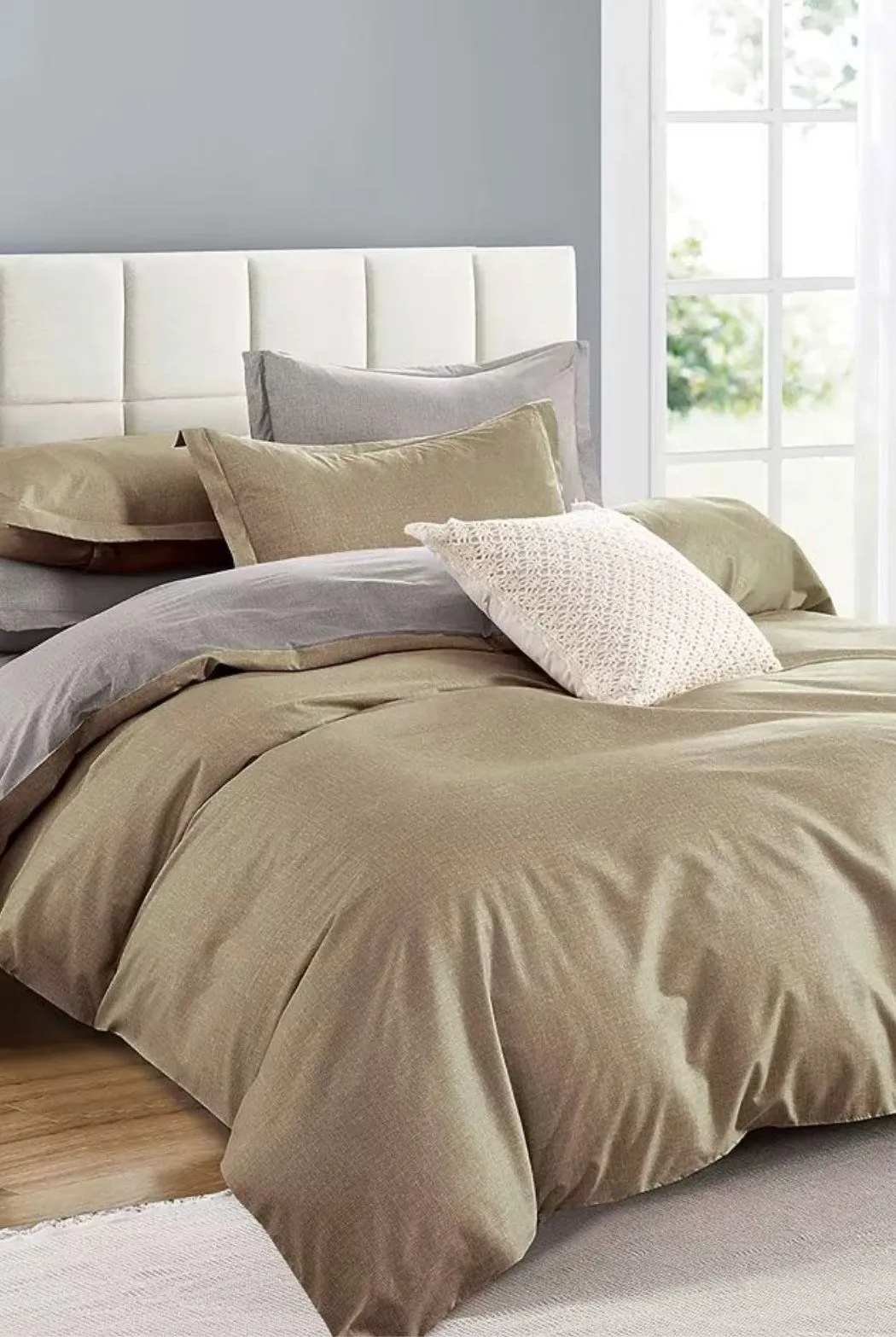 Ezysleep Reversible Natural Printed Duvet Set