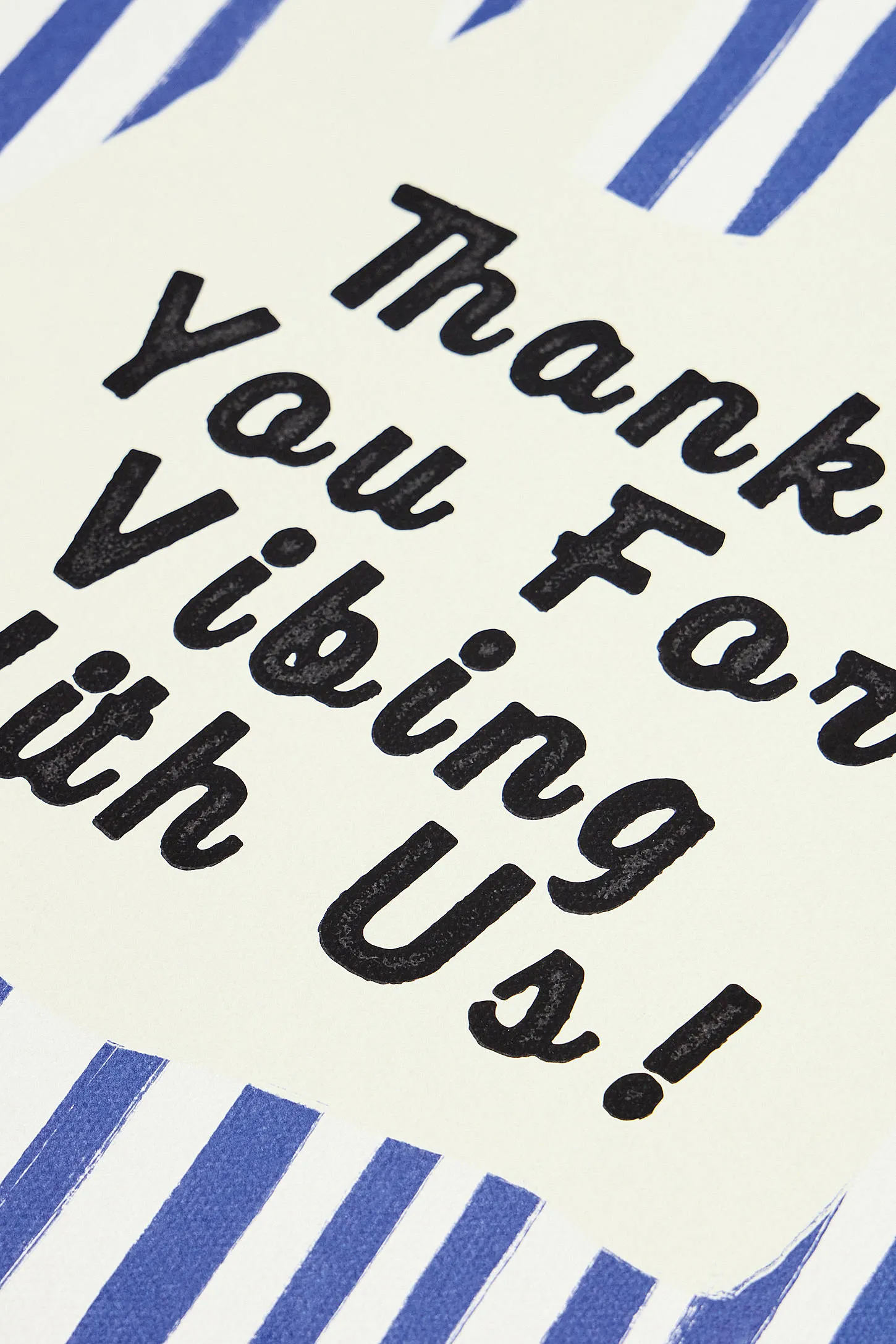Thank You For Vibing 30x40 Wall Art Print - Blue 2
