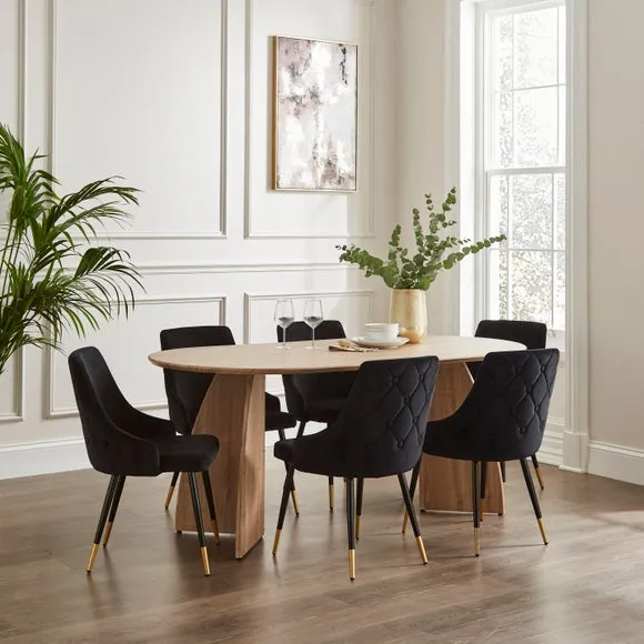 Ariana Set of 2 Dining Chairs, Velvet 2