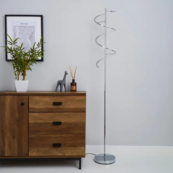 Apollo Integrated LED Dimmable Chrome Floor Lamp 2