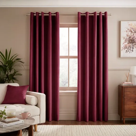 Luxe Velour Eyelet Curtains (Blackout Available) 2