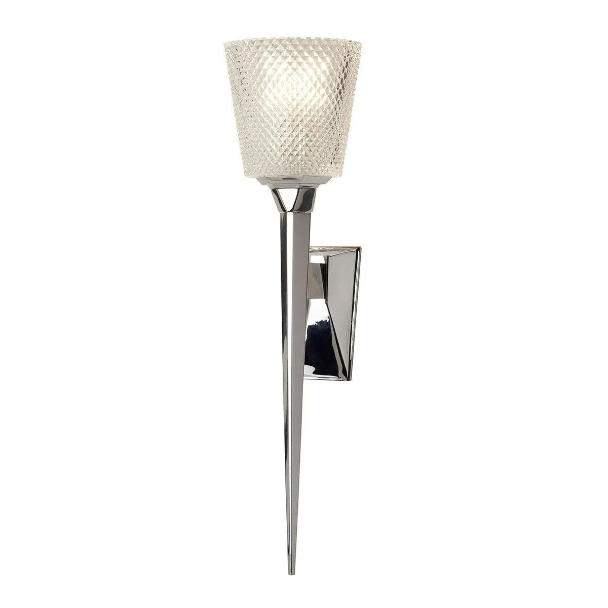 Netlighting Verity 1 Light Wall Light Polished Chrome Glass Shade G9 in Grey