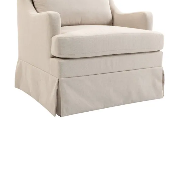 Zella Loose Cover Look Flatweave Accent Chair 5