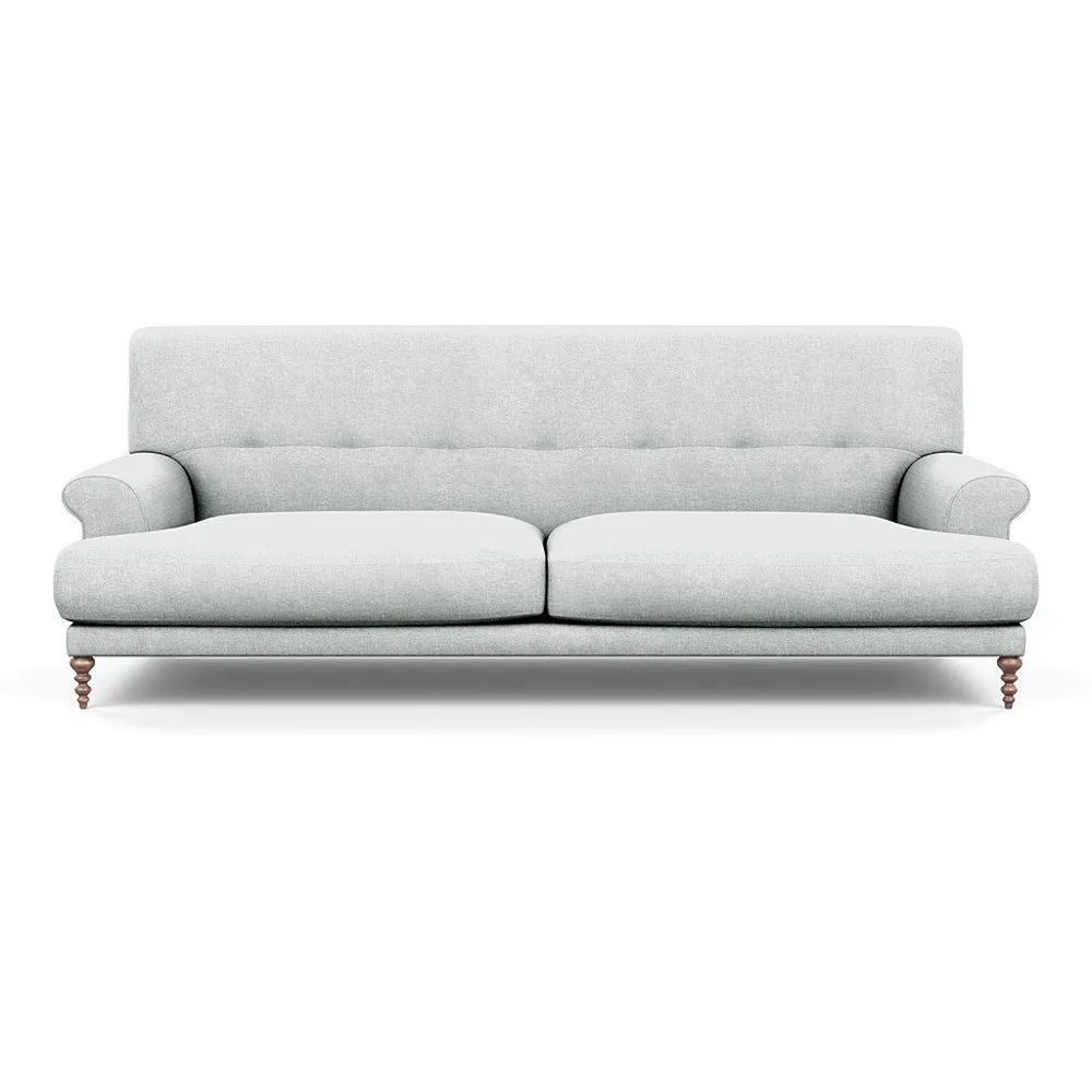 Scp Oscar 3 Seater Informal Sofa Broad Weave Tin Walnut Feet