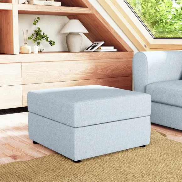 Square Soft Texture Storage Footstool 1