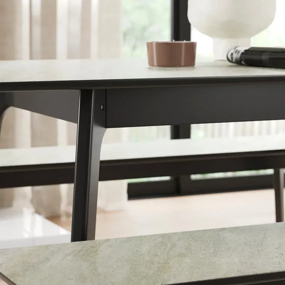 Zuri II 6 Seater Dining Table and Bench Set 2