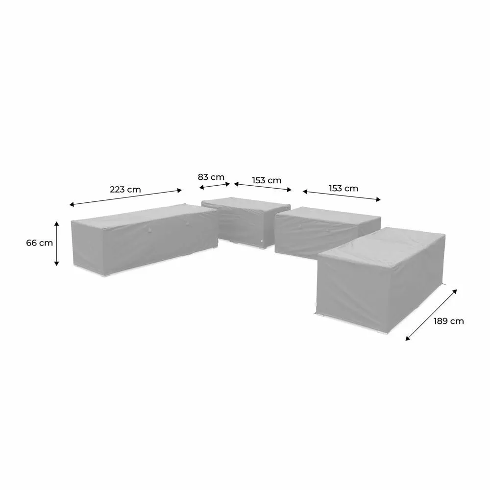 sweeek Protective covers for Tripoli & Verona garden sofa set in Dark Grey 5