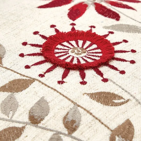Scandi Field Embroidered Cushion 2