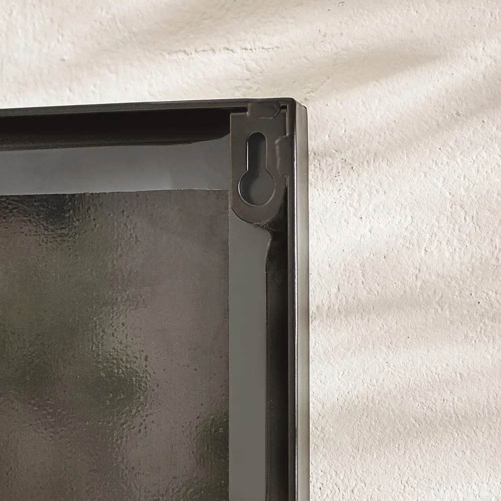 FurnitureboxUK Yoko Black Medium Window 80x80cm Garden Mirror 4