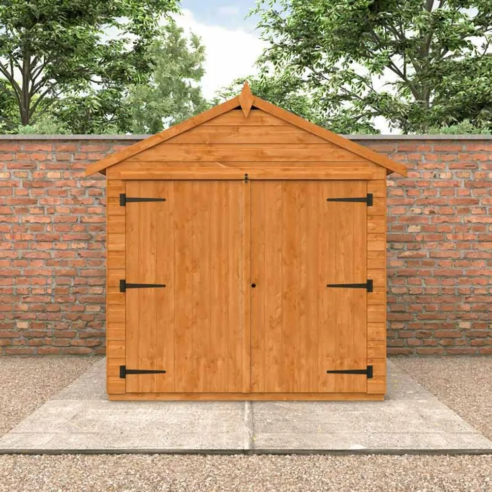 Buttercup Farm 4x6 Flex Apex Bike Shed 12mm Flex - L123.8 x W175 x H195.3 cm in Burnt Orange 3