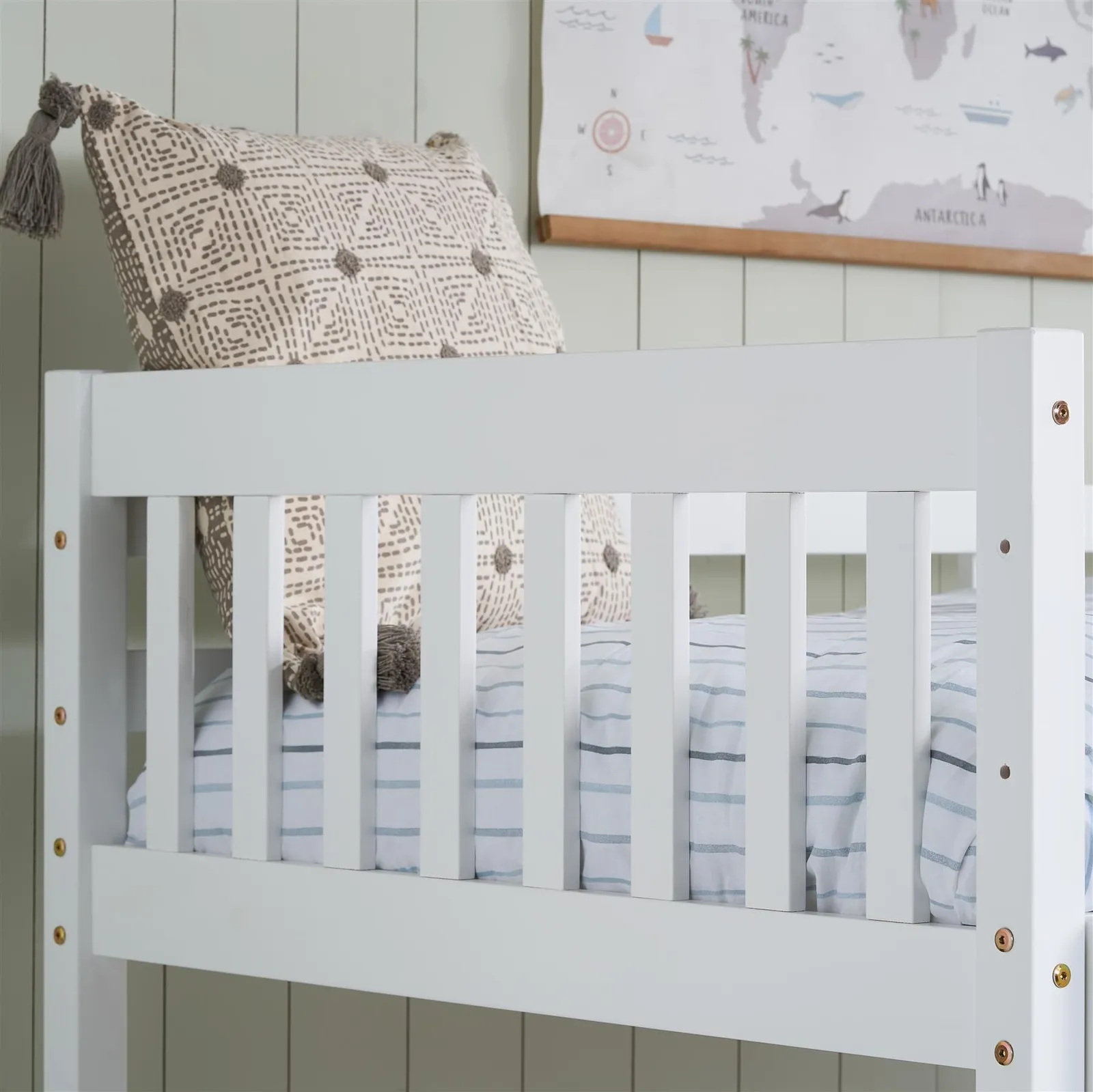 Birlea Children's White Wooden Bunk Bed Single Benji 4