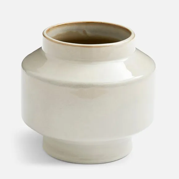 Soft Industrial Small Cream Vase 3
