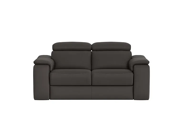 Davide 2 Seater Leather Sofa - Torello Grigio Scuro