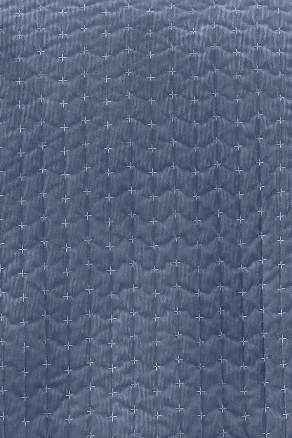 Bianca 'Attica Velvet' Embroidered Bedspread in Blue 2