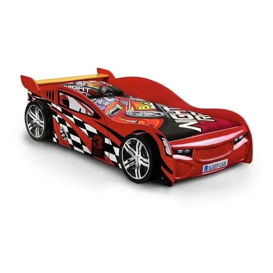 Alfred Kids Racing Car Bed In High Gloss Red