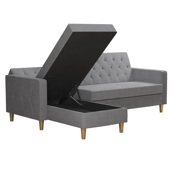 Cosmo Living Liberty Chenille Corner Chaise Futon 6