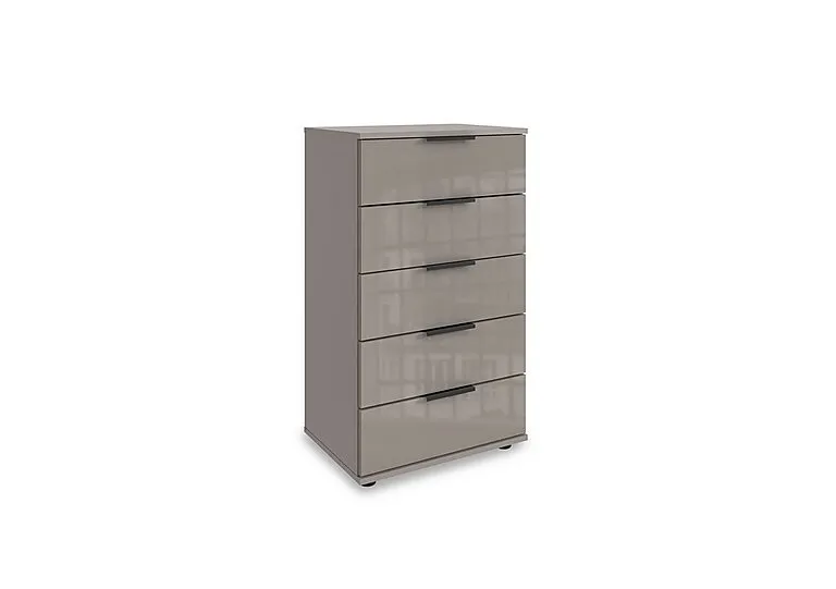 Antoni 5 Drawer Decor Chest with Glass Drawers