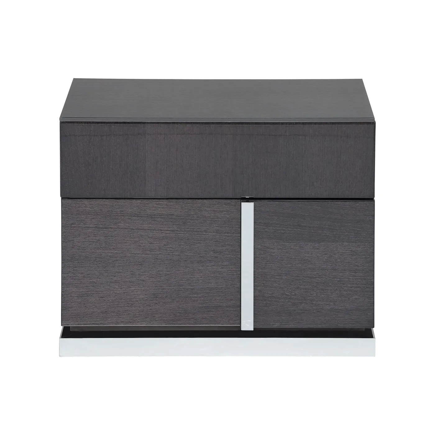 Borgia Left 2 Drawer Night Stand, Grey Gloss | Barker & Stonehouse 2