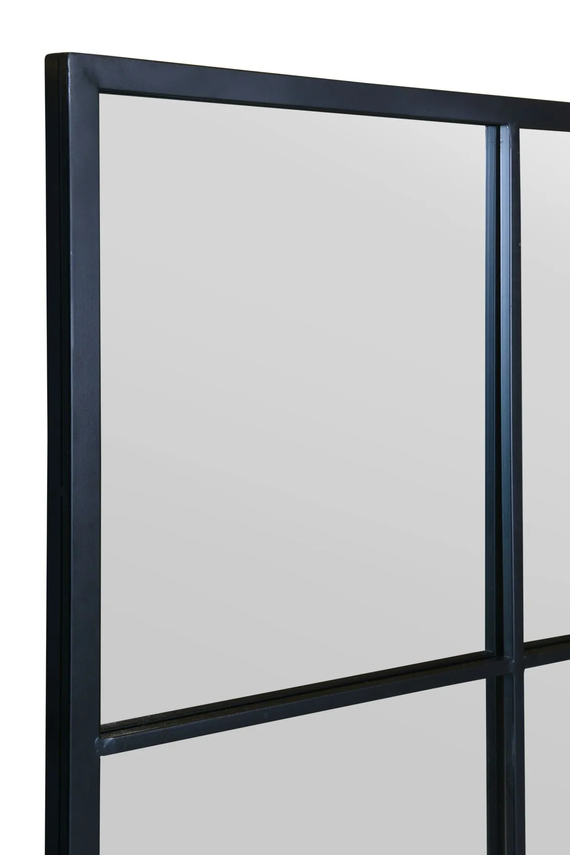 MirrorOutlet The Fenestra Black Modern Window Leaner / Wall Mirror 79" X 47" 200CM X 120CM 5