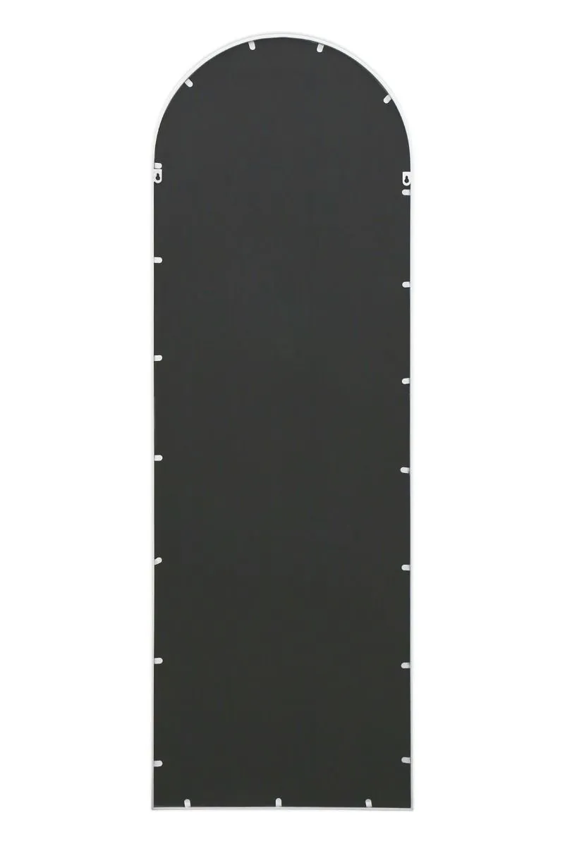 MirrorOutlet White Framed Arched Garden Wall Mirror 71" X 24" (180CM X 60CM) 3