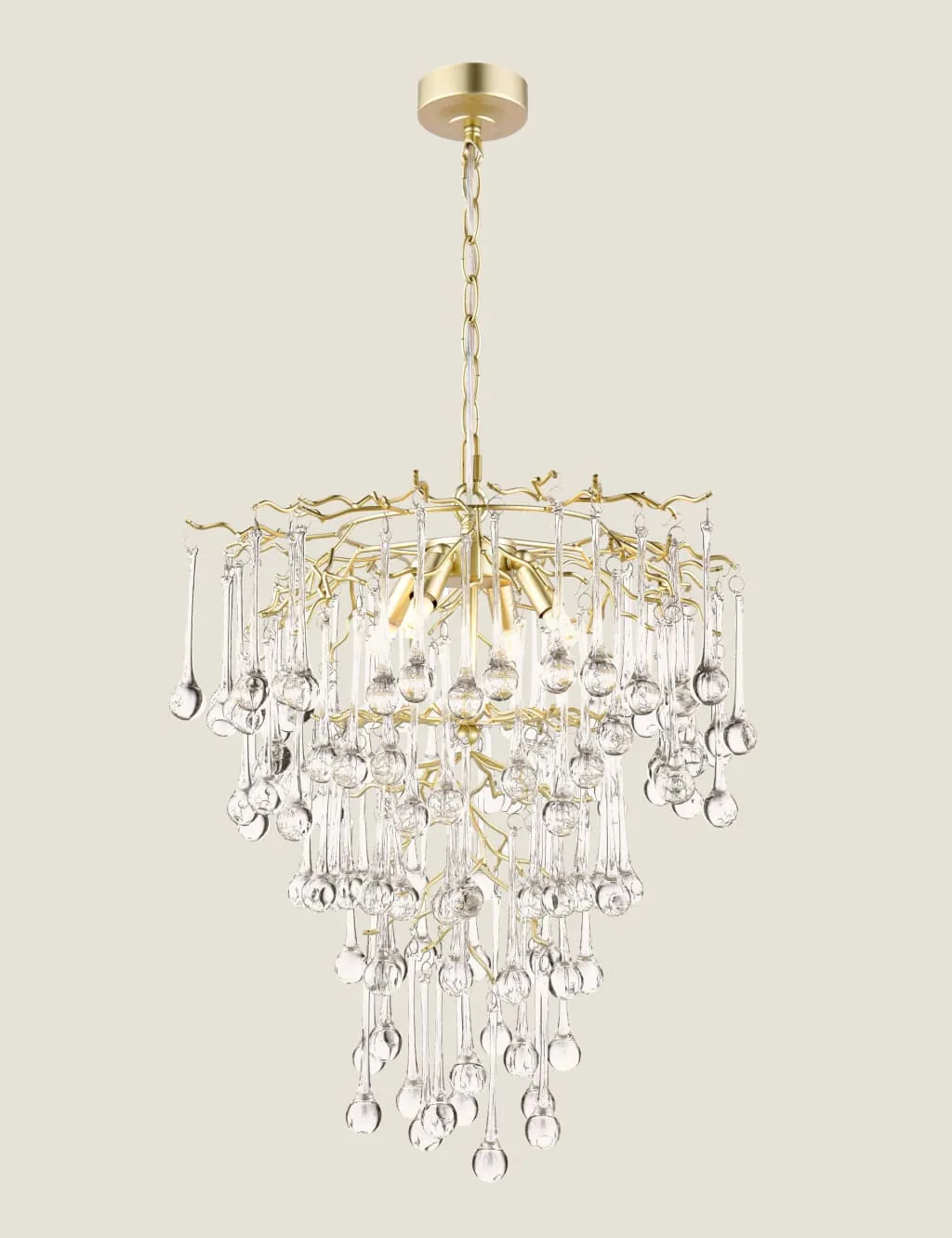 Laura Ashley Willow Droplet Pendant Light Champagne