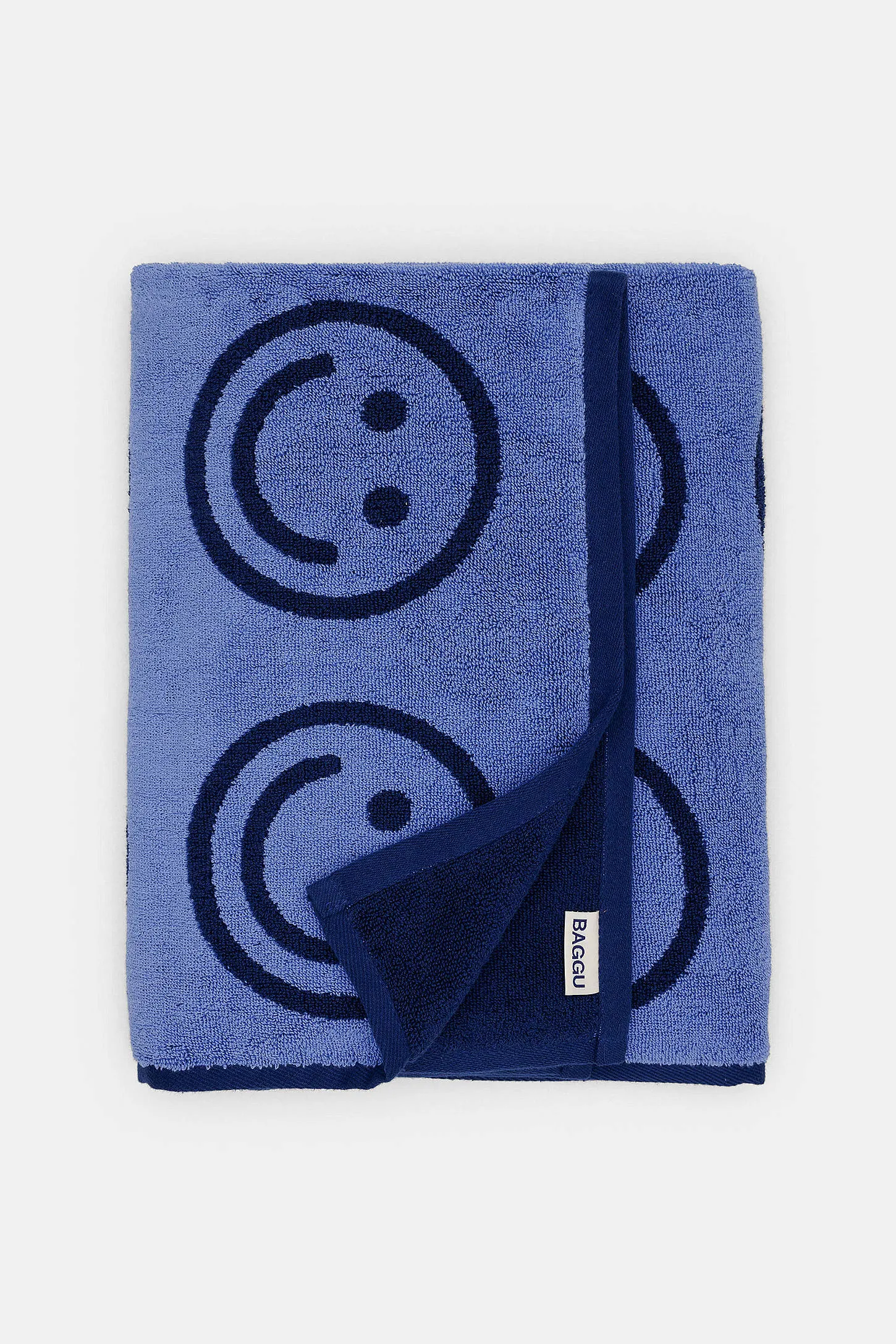 BAGGU Blue Happy Bath Towel - Blue ALL