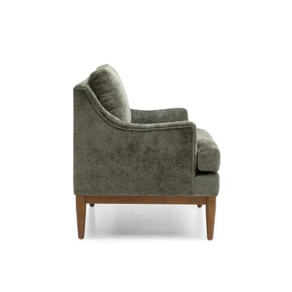 Zella Olive Chenille Occasional Chair 4
